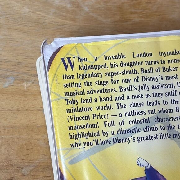 Vintage Disney The Classics VHS The Great Mouse Detective Video Cassette - Picture 3 of 7